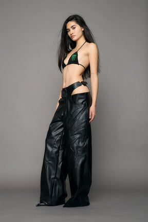 NAMILIA Octane Leather Panty Trousers - black, xs