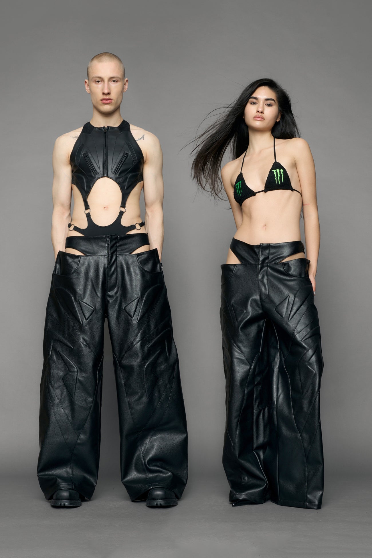 NAMILIA Octane Leather Panty Trousers - black, xs
