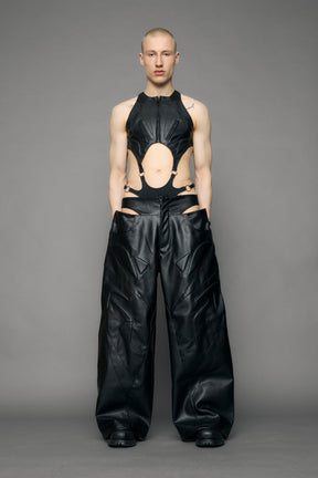 NAMILIA Octane Leather Panty Trousers - black, xs