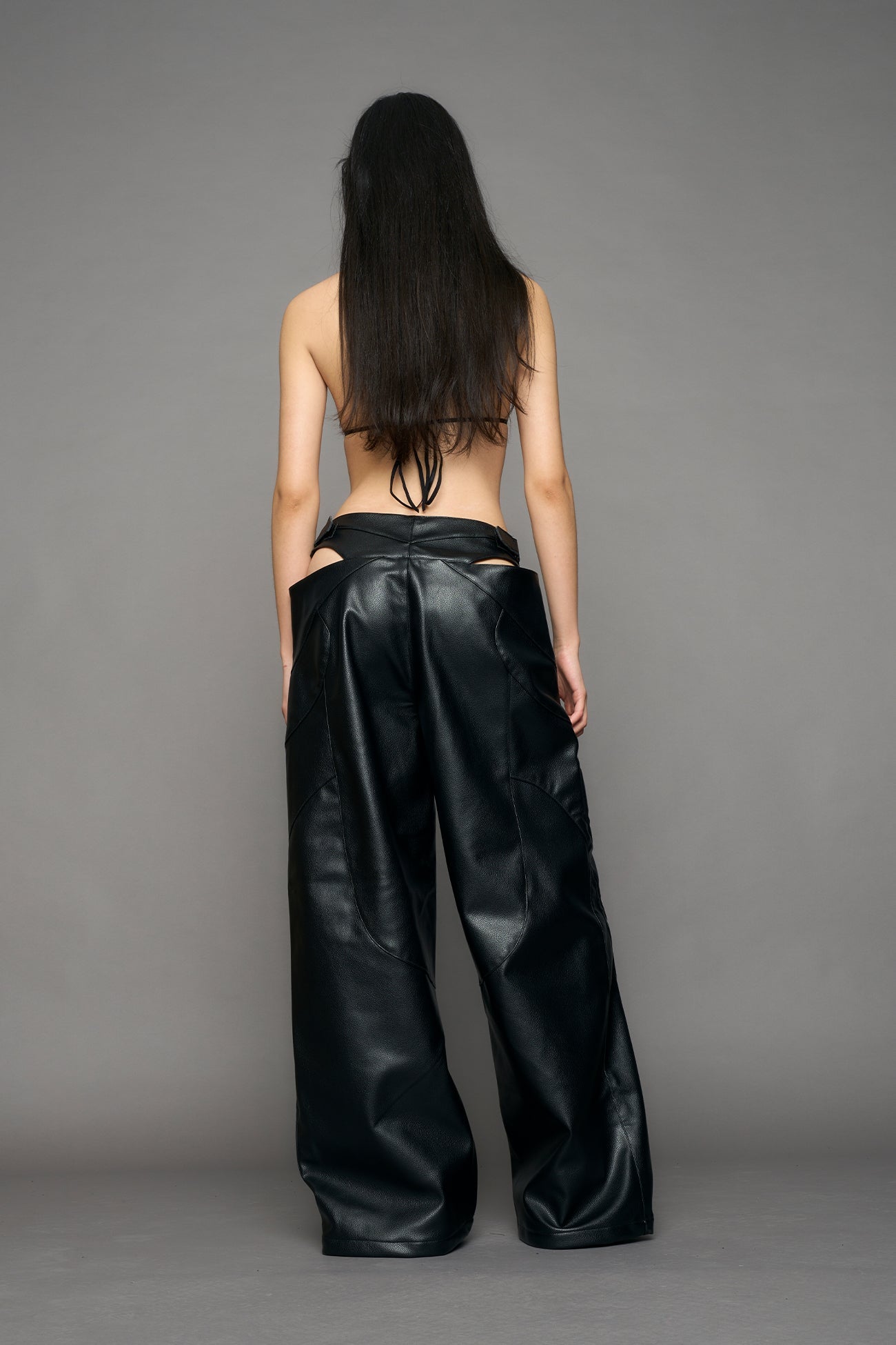NAMILIA Octane Leather Panty Trousers - black, xs