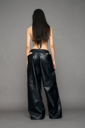 NAMILIA Octane Leather Panty Trousers - black, xs