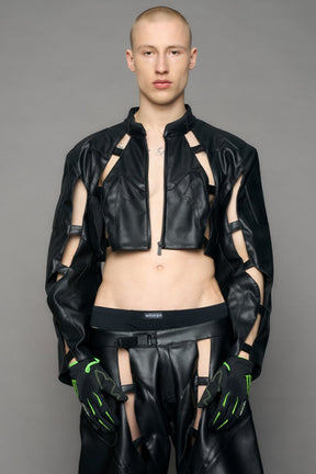 NAMILIA Octane Moto Floating Crop Jacket - black, xs