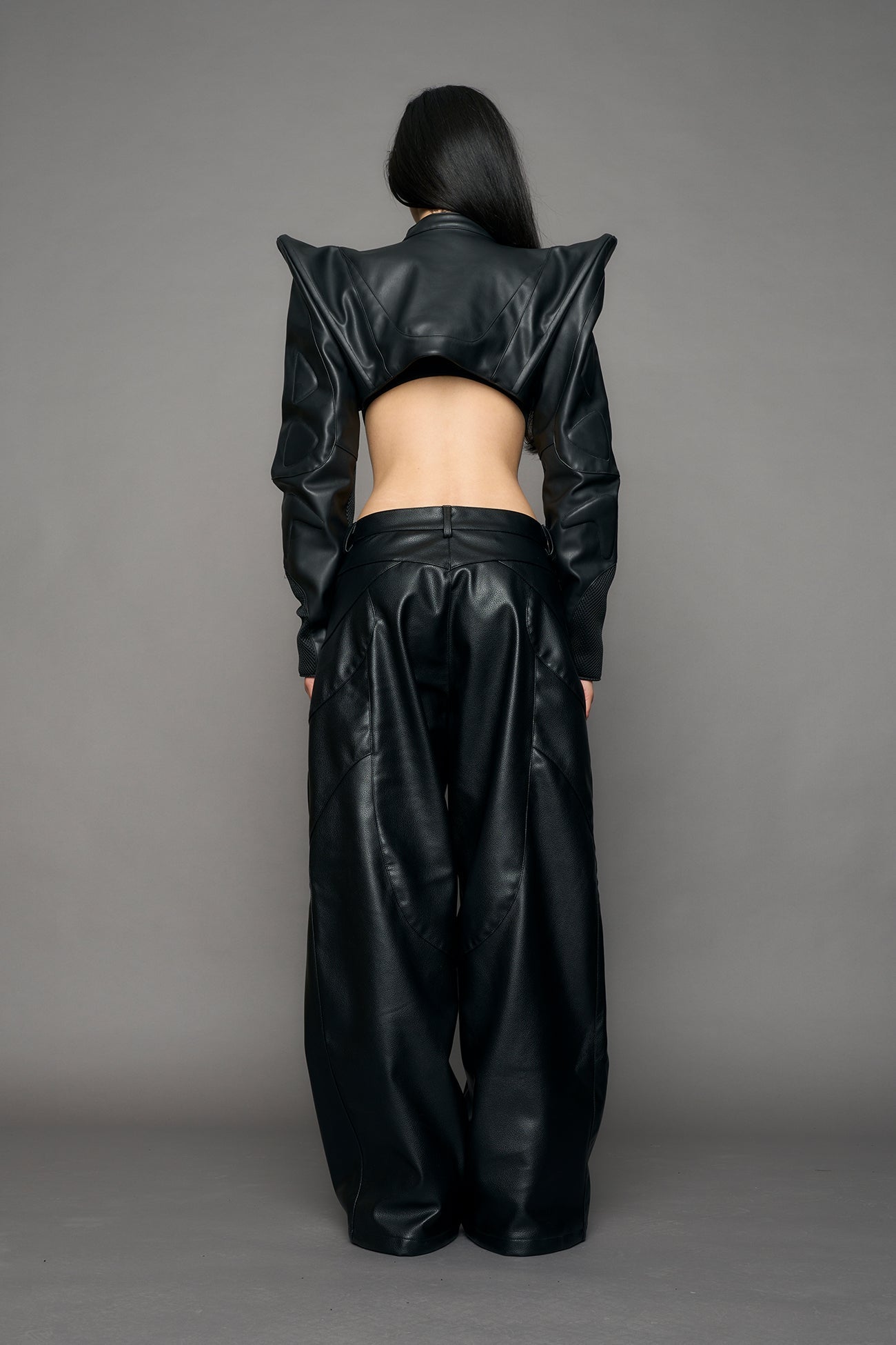 NAMILIA Octane Moto Spike Bolero Jacket - black, xs