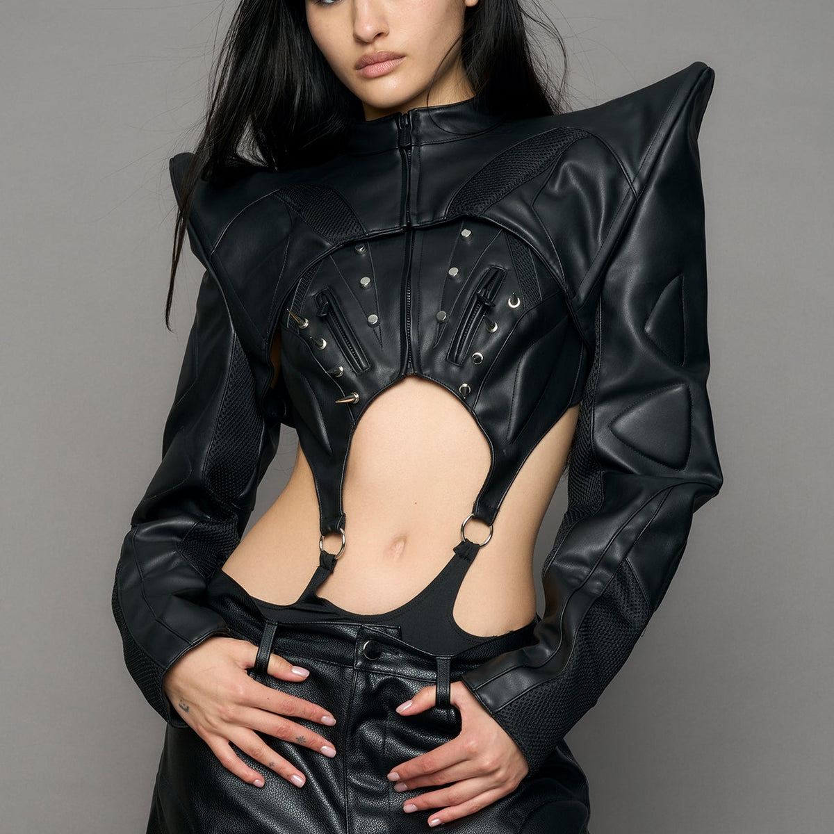 Bolero ボレロ Side Elastic メダリオン スリップオン Octane Moto Spike Bolero Jacket