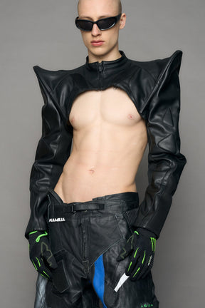 NAMILIA Octane Moto Spike Bolero Jacket - black, xs