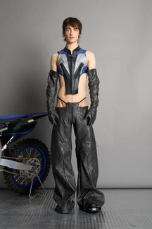 NAMILIA Oversize Thong Pants - WASHED BLACK, xs