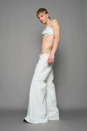 NAMILIA Oversize Thong Pants - WHITE, xs