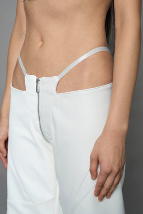 NAMILIA Oversize Thong Pants - WHITE, xs