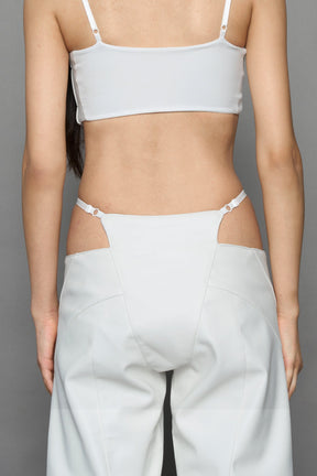 NAMILIA Oversize Thong Pants - WHITE, xs