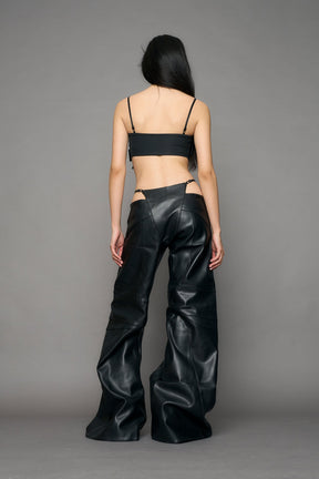 NAMILIA Oversize Thong Pants - BLACK, xs