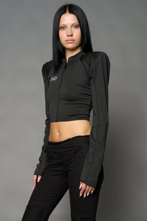 NAMILIA Pagoda Longsleeve Top - BLACK, xs