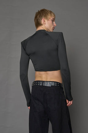 NAMILIA Pagoda Longsleeve Top - BLACK, xs