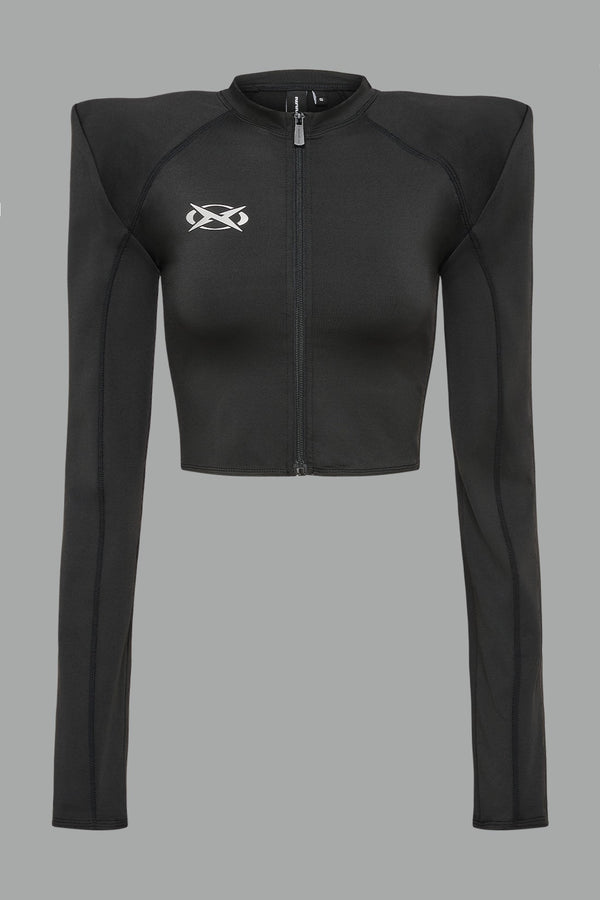 NAMILIA Pagoda Longsleeve Top - BLACK, xs - BLACK