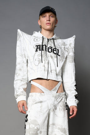 NAMILIA Penthouse Zip Jacket - WHITE-PRINT, xs