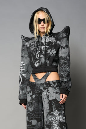 NAMILIA Penthouse Zip Jacket - BLACK-PRINT, xs