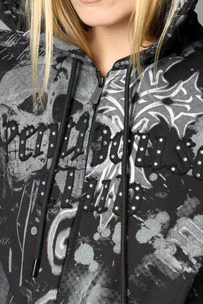 NAMILIA Penthouse Zip Jacket - BLACK-PRINT, xs
