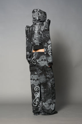 NAMILIA Penthouse Zip Jacket - BLACK-PRINT, xs
