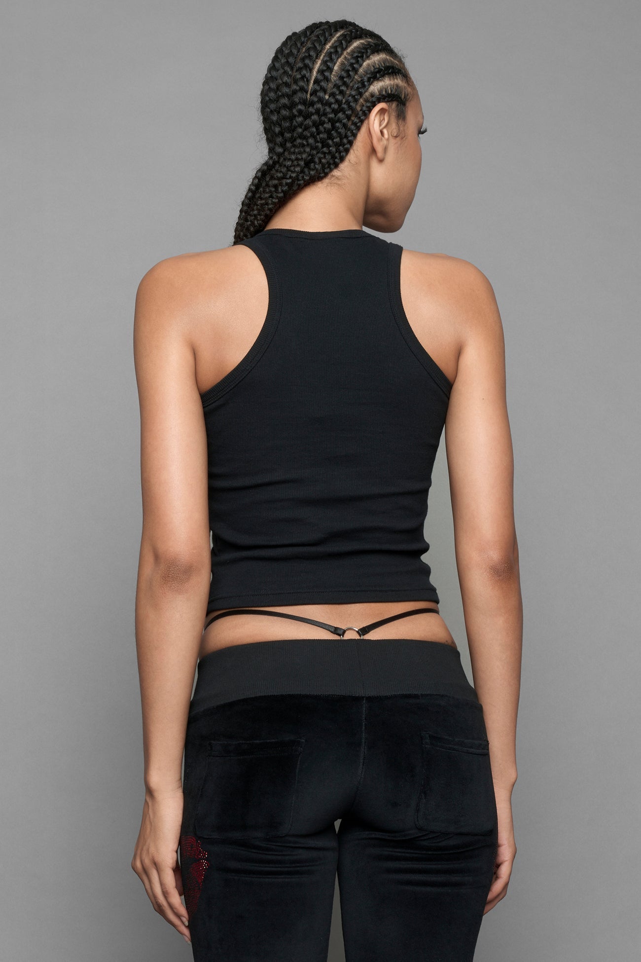 NAMILIA Playboy Crystal Tank - black print, xs