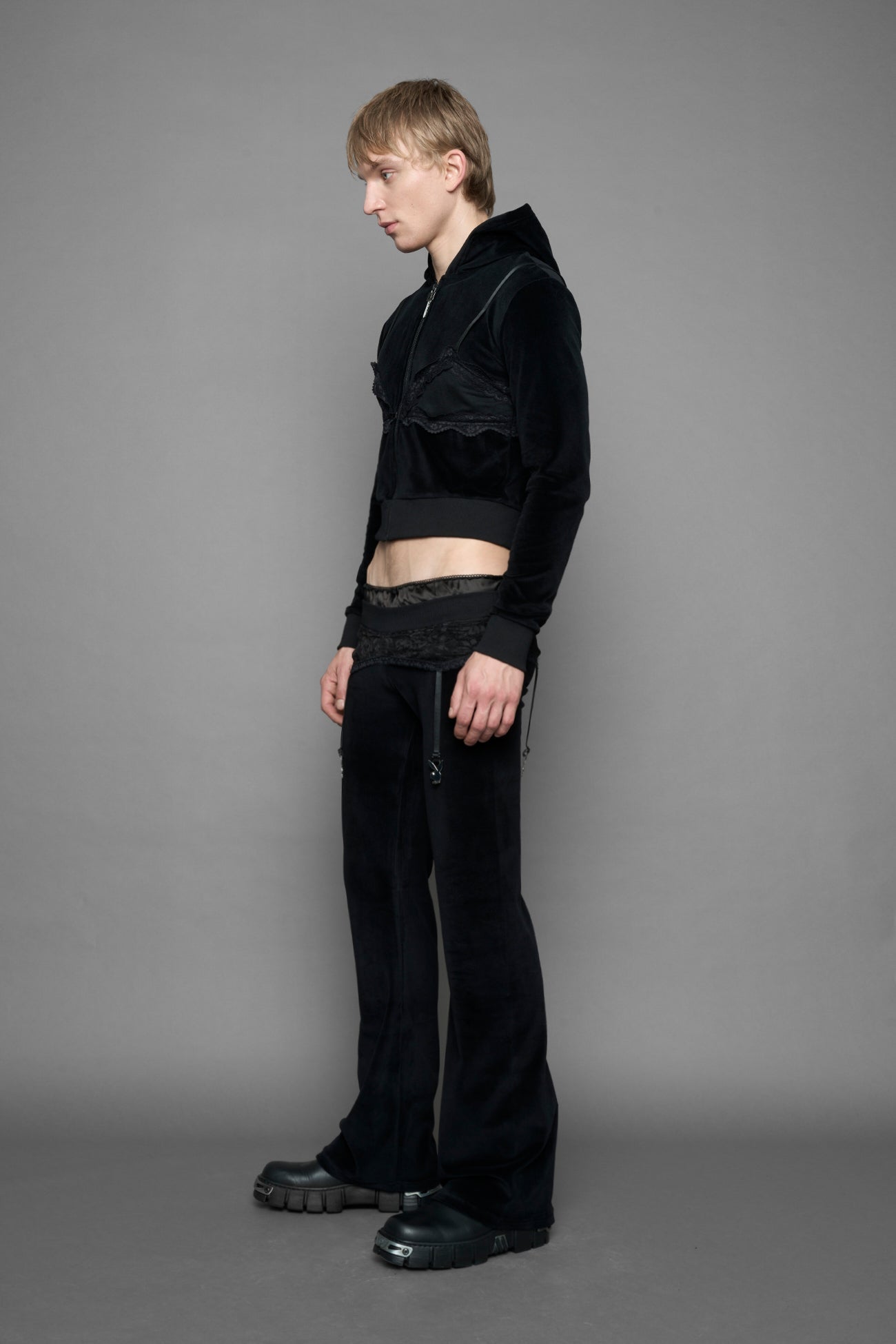 NAMILIA Playboy Lingerie Velour Jacket - black, xs