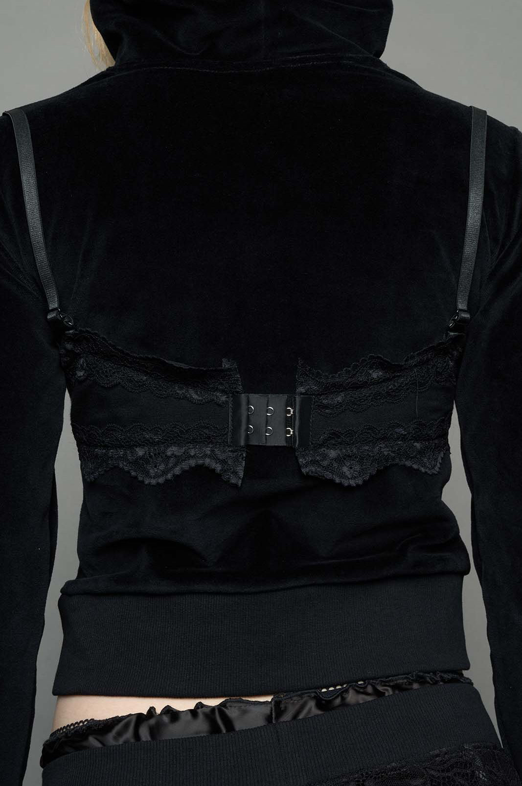 NAMILIA Playboy Lingerie Velour Jacket - black, xs