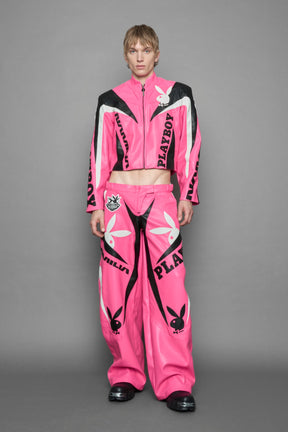 NAMILIA Playboy Moto Jacket - pink/ black, xs
