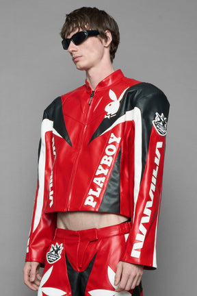 NAMILIA Playboy Moto Jacket - red/ black, xs