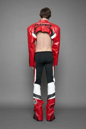 NAMILIA Playboy Moto Mesh Pants - red/ black, xs