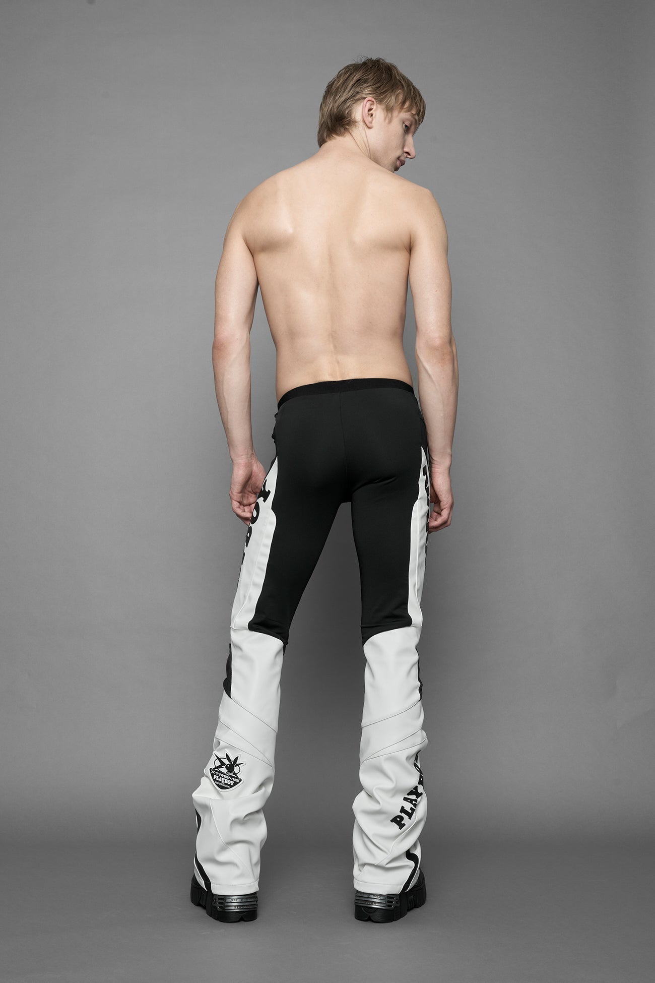 NAMILIA Playboy Moto Mesh Pants - white/ black, xs