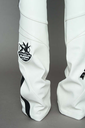 NAMILIA Playboy Moto Mesh Pants - white/ black, xs