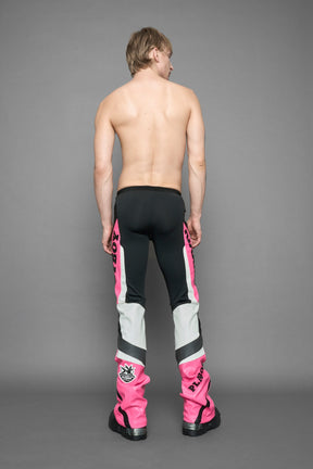 NAMILIA Playboy Moto Mesh Pants - pink/black, xs
