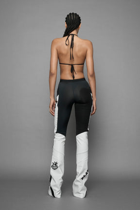 NAMILIA Playboy Moto Mesh Pants - white/ black, xs