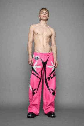NAMILIA Playboy Moto Pants - pink/ black, xs