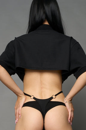 NAMILIA Polo Bodysuit - BLACK, xs