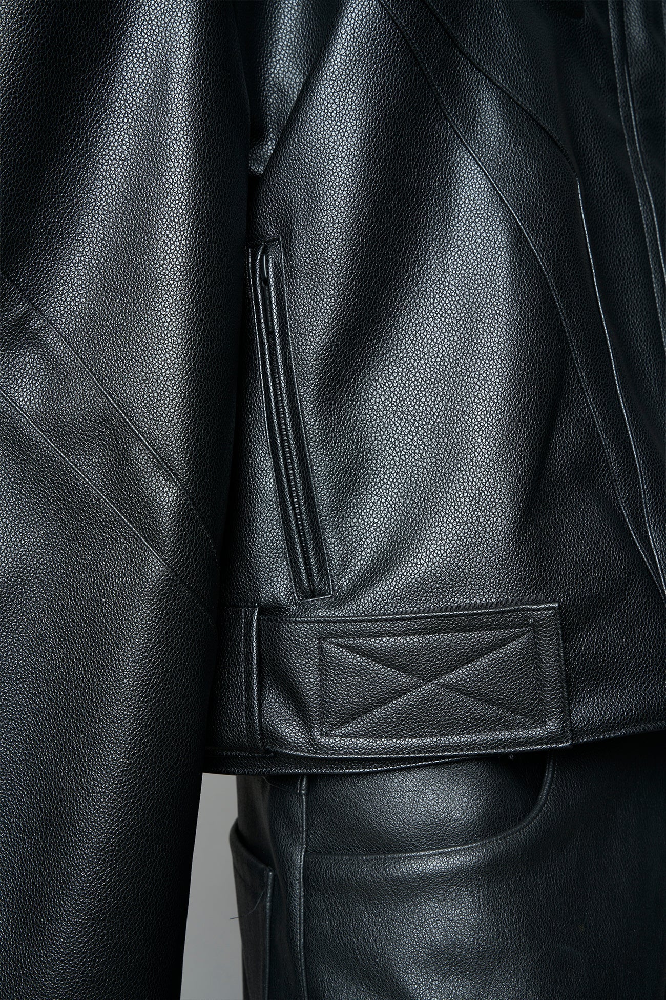 NAMILIA power shoulder moto jacket - BLACK, s