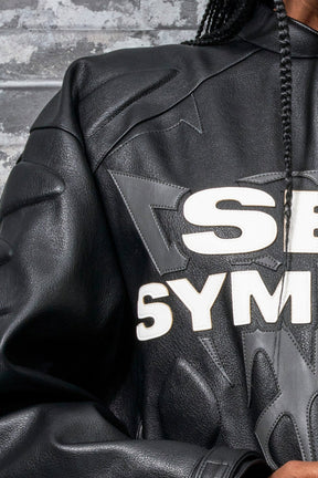NAMILIA Sex Symbol Padded Moto Jacket - Black/White, xs