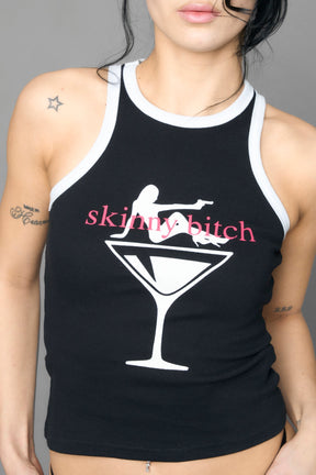 NAMILIA skinny b*tch tank top - BLACK, xs
