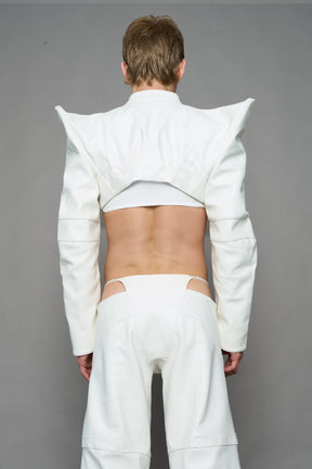 NAMILIA Spike Moto Bolero Jacket - WHITE, xs