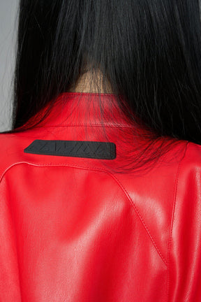 NAMILIA Spike Moto Bolero Jacket - RED, xs