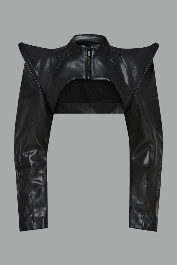 NAMILIA Spike Moto Bolero Jacket - BLACK, xs