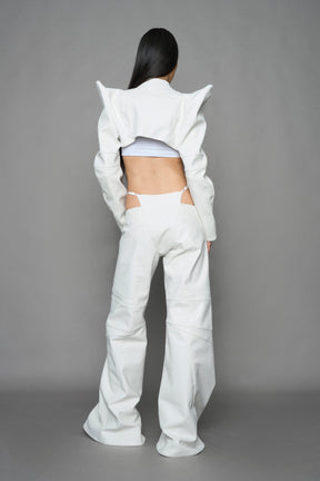 NAMILIA Spike Moto Bolero Jacket - WHITE, xs