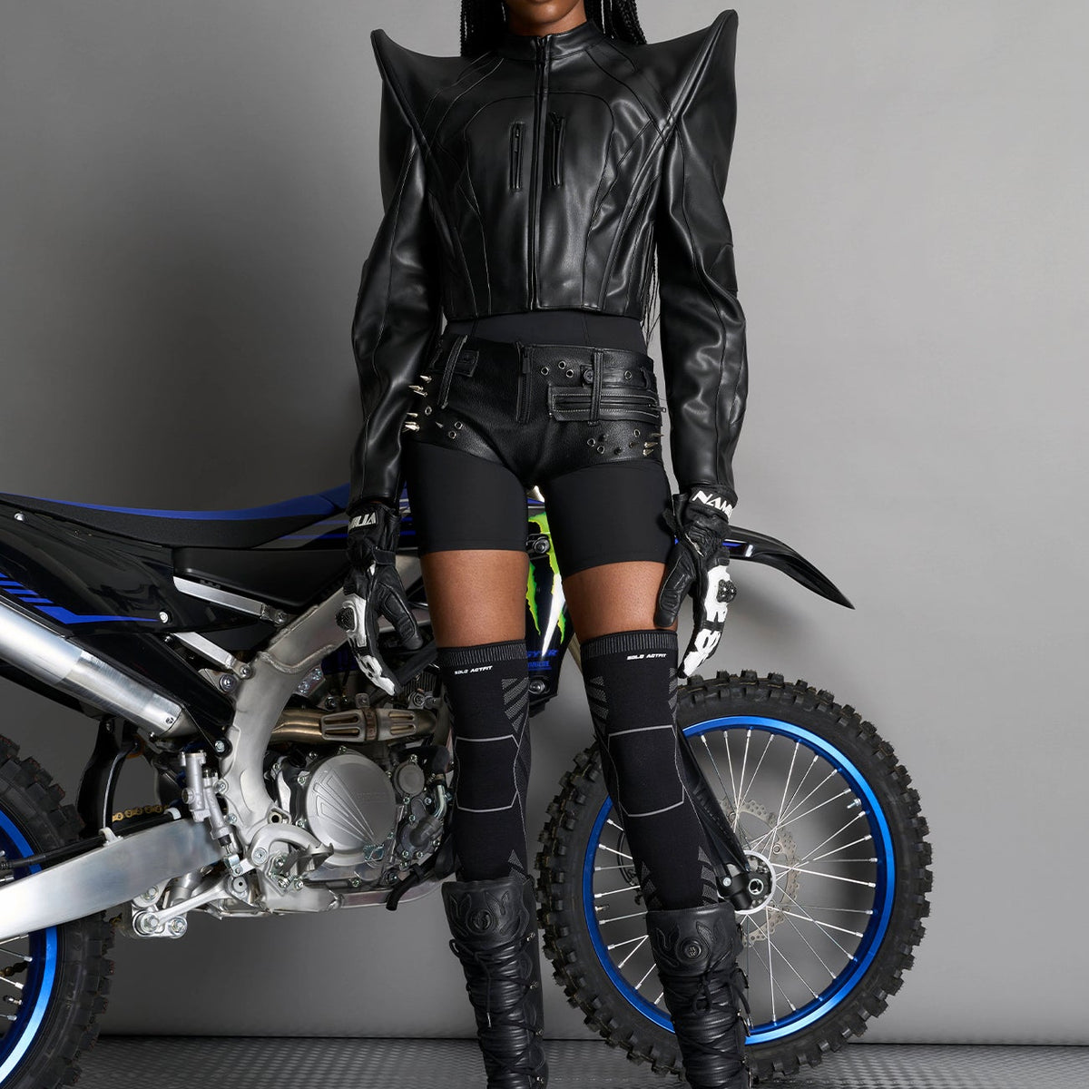 訳あり NAMILIA Spike Moto Jacket ジャケット・アウター