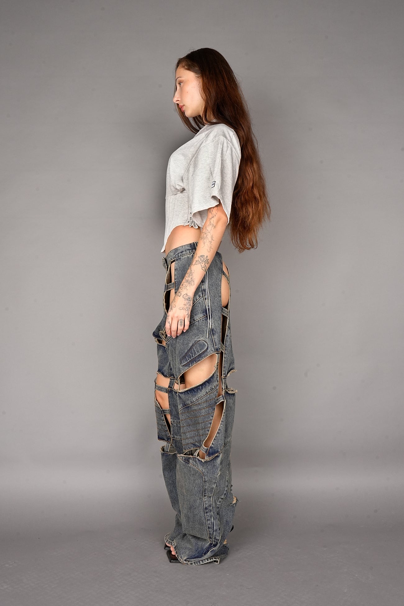 NAMILIA Team Player Corset T-Shirt - GREY, xs