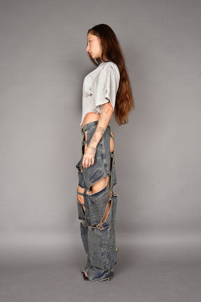 NAMILIA Team Player Corset T-Shirt - GREY, xs