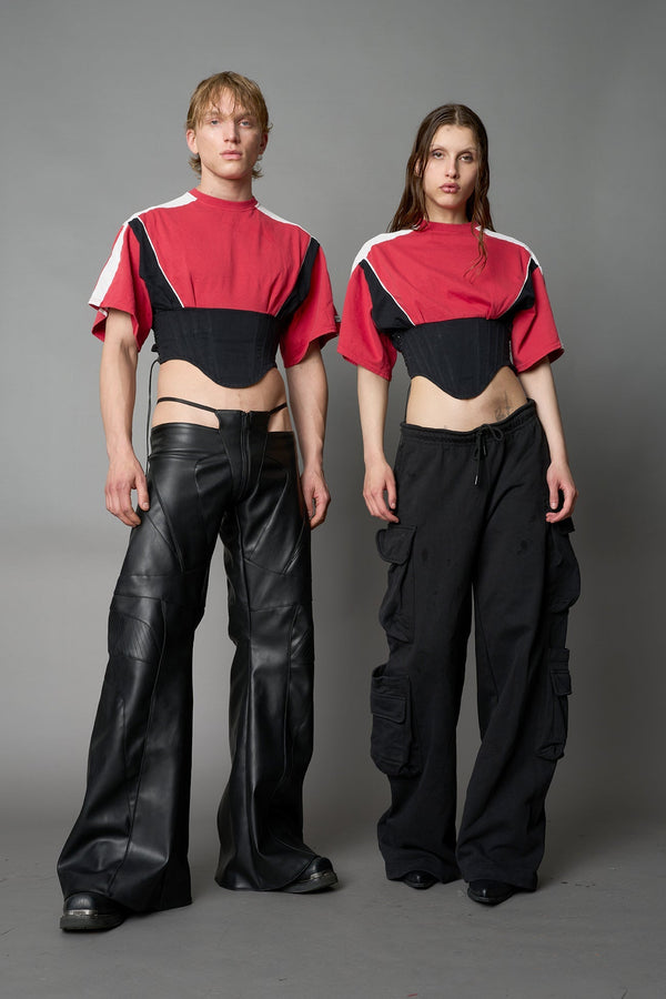 NAMILIA Team Player Corset T-Shirt - RED , xs - RED