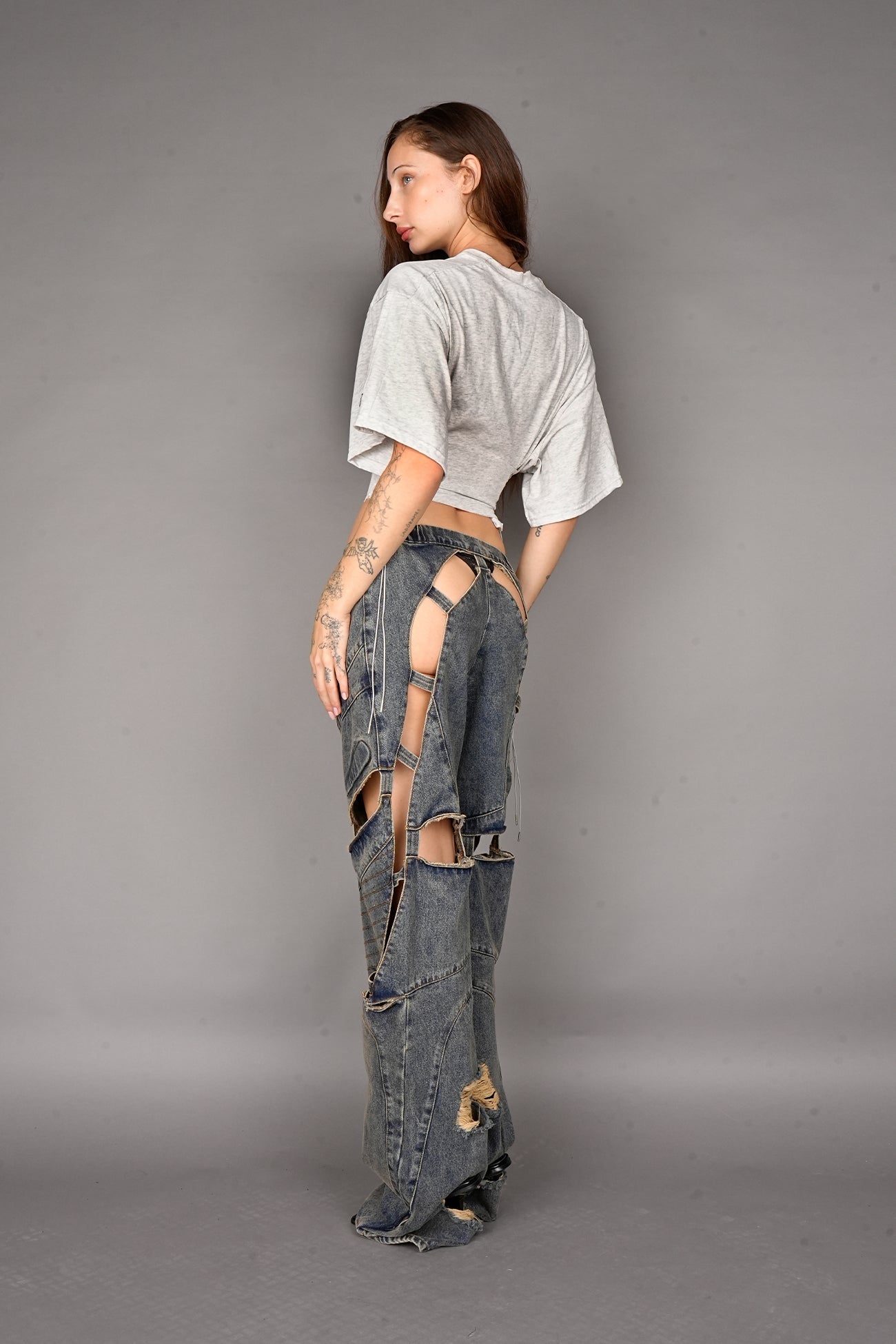 NAMILIA Team Player Corset T-Shirt - GREY, xs