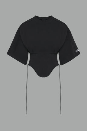 NAMILIA Team Player Corset T-Shirt - BLACK, xs