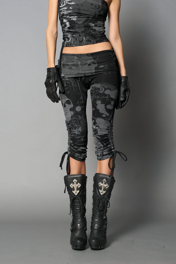 NAMILIA Totally Capris - BLACK-PRINT, xs - BLACK PRINT