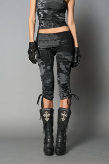 NAMILIA Totally Capris - BLACK-PRINT, xs