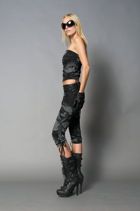 NAMILIA Totally Capris - BLACK-PRINT, xs