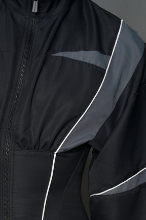 NAMILIA Tracksuit Corset Jacket - BLACK, xs